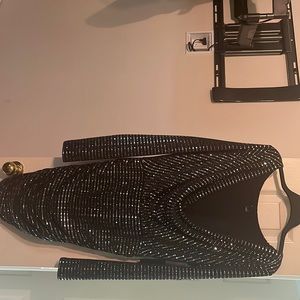 Hours black sequin cocktail dress